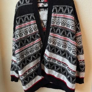 Merona Oversized Knitted Patterned Cardigan